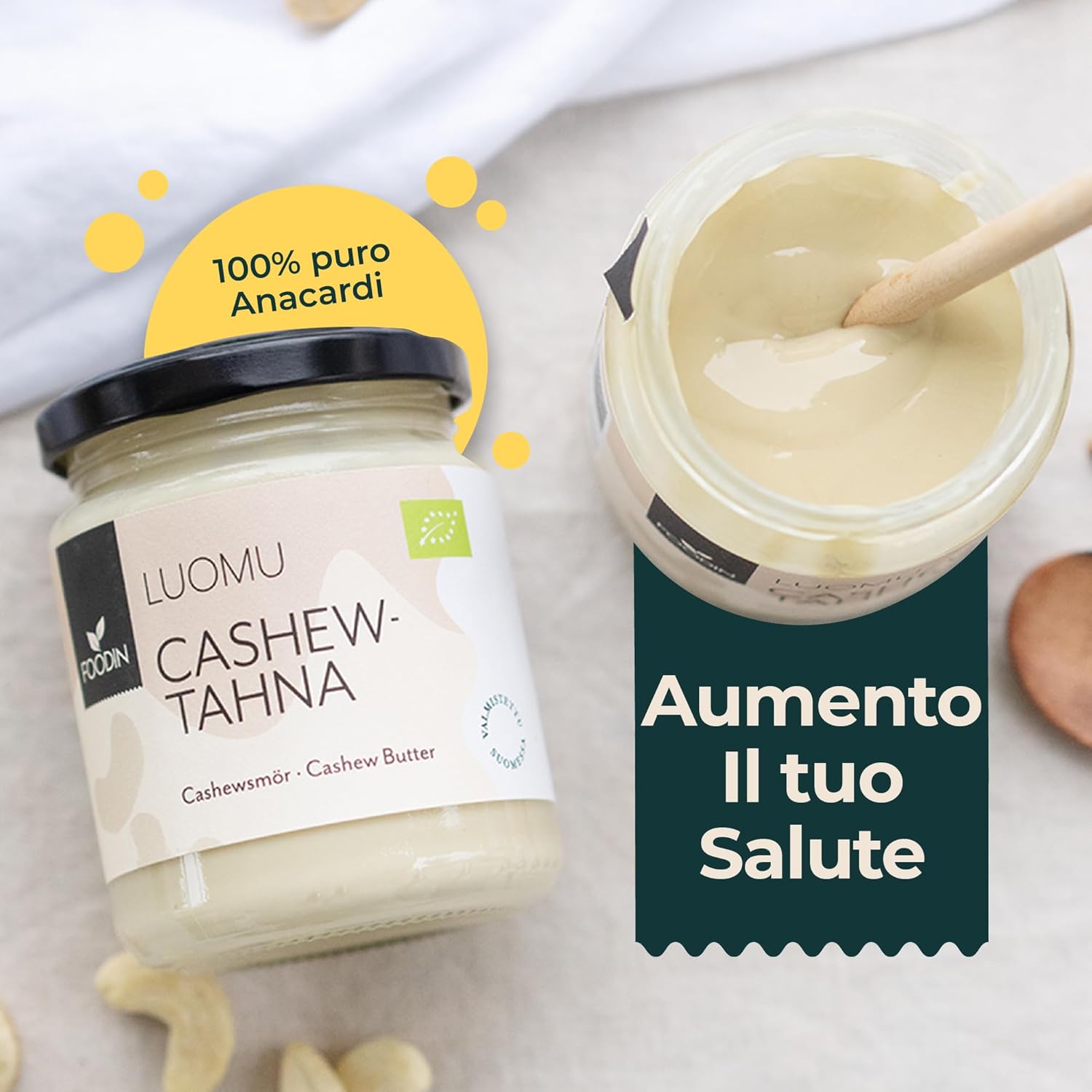 FOODIN Burro di Anacardi Biologico